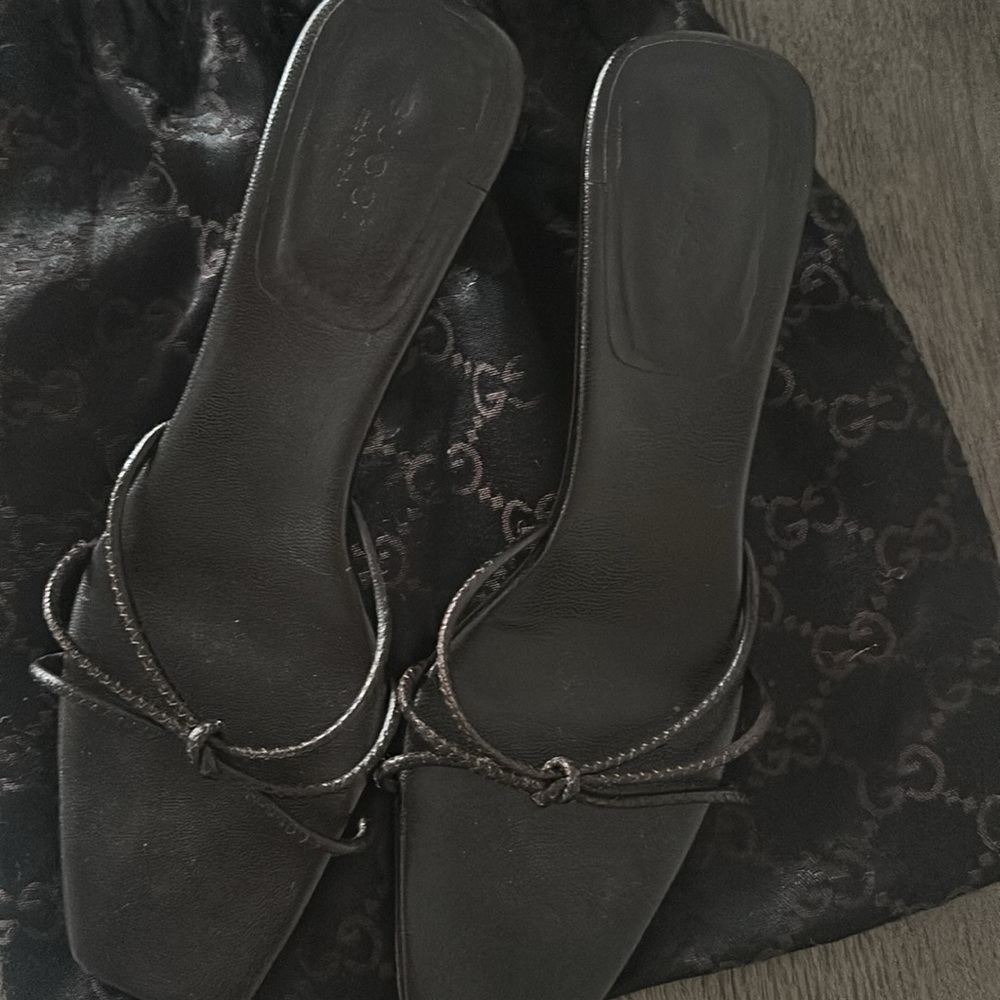 **AS IS ** RARE Vintage GUCCI Tom Ford Bamboo Kitten Heels 7 1/2B - Picture 10 of 10